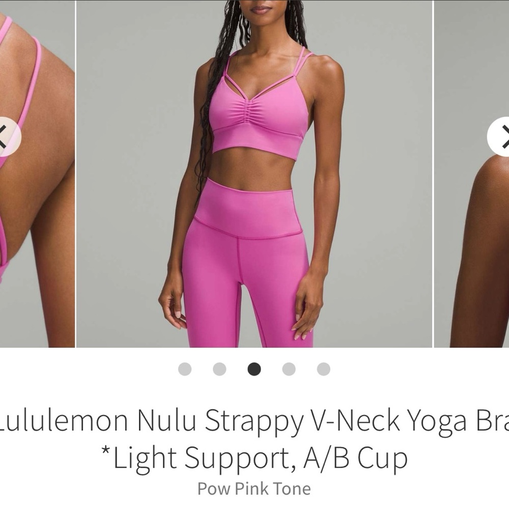 lululemon athletica Nulu Strappy V-Neck Bra - Pow Pink